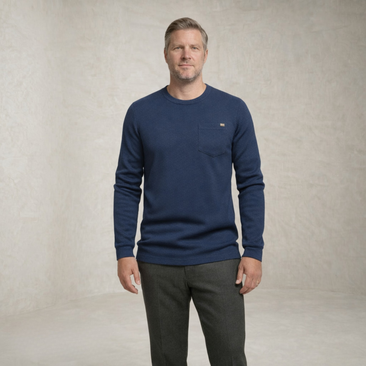 Sebastian | Waffle Knit Pocket Sweater