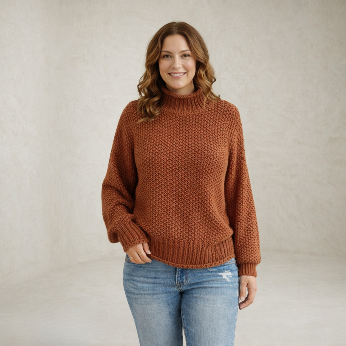 Emily | Sleek High Neck Sweater