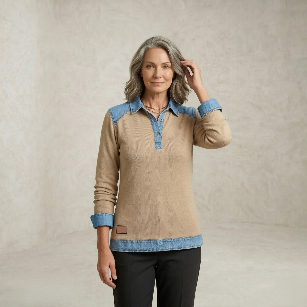 Harper | Collared Layered Sweater