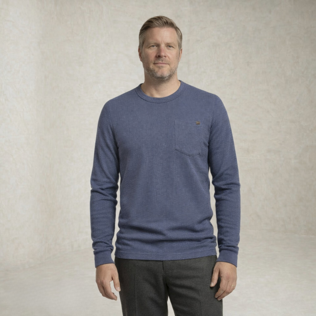 Sebastian | Waffle Knit Pocket Sweater